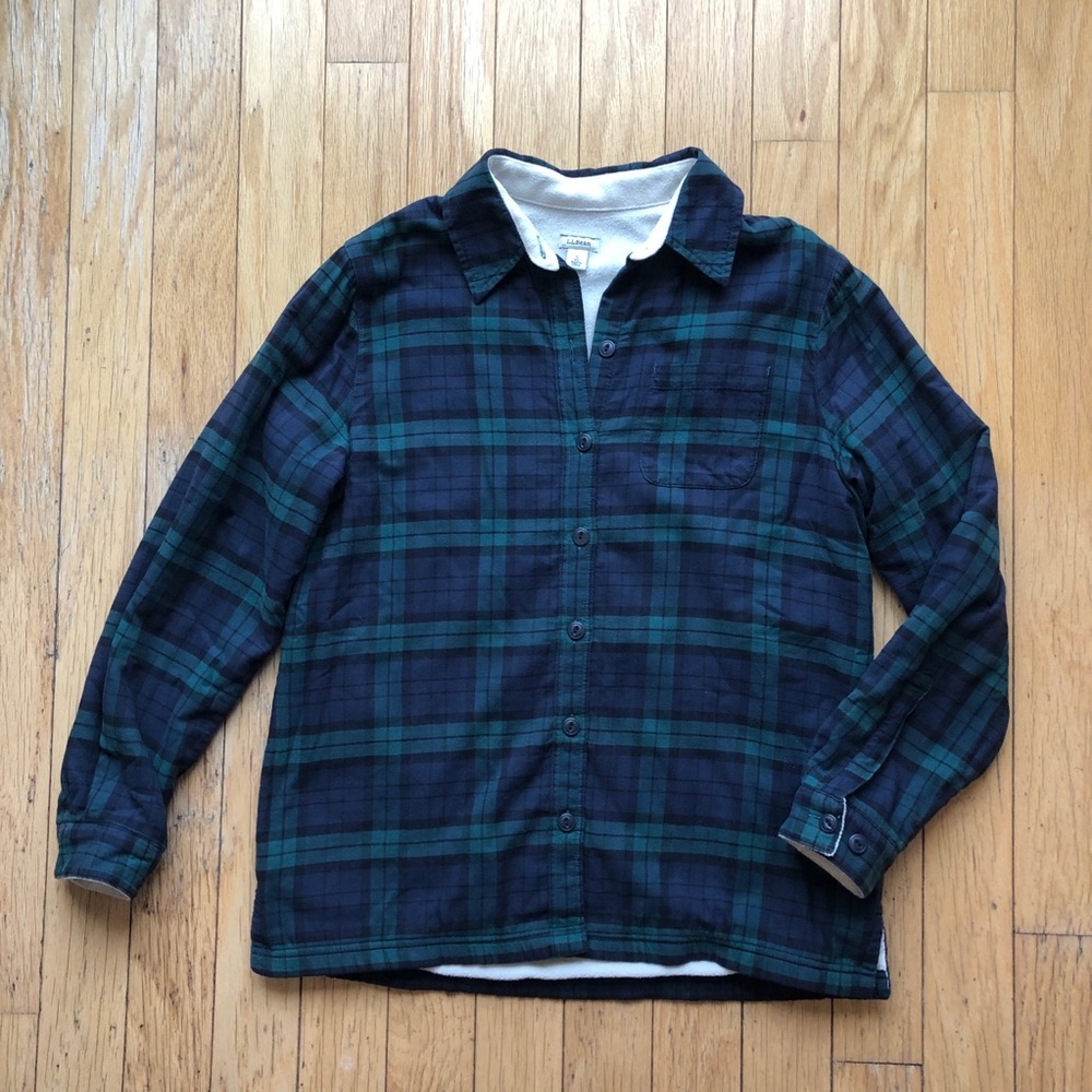 L.L. Bean Women’s Fleece-Lined Black Watch Flannel